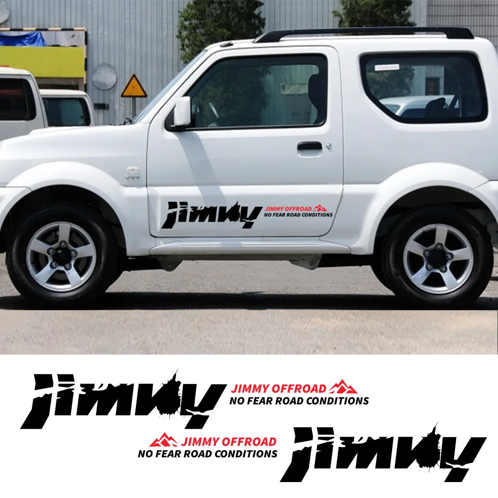 2PCS Car Both Side Stickers Waterproof stickers For SUZUKI JIMNY 4W Off Road Styling Decor Car Accessories Automotive Decals