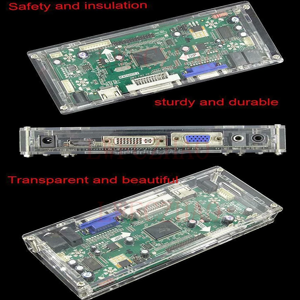 LED/LCD Screen Controller Driver Board Transparent Plastic Protective Case Box For M.NT68676 Controller Driver Board