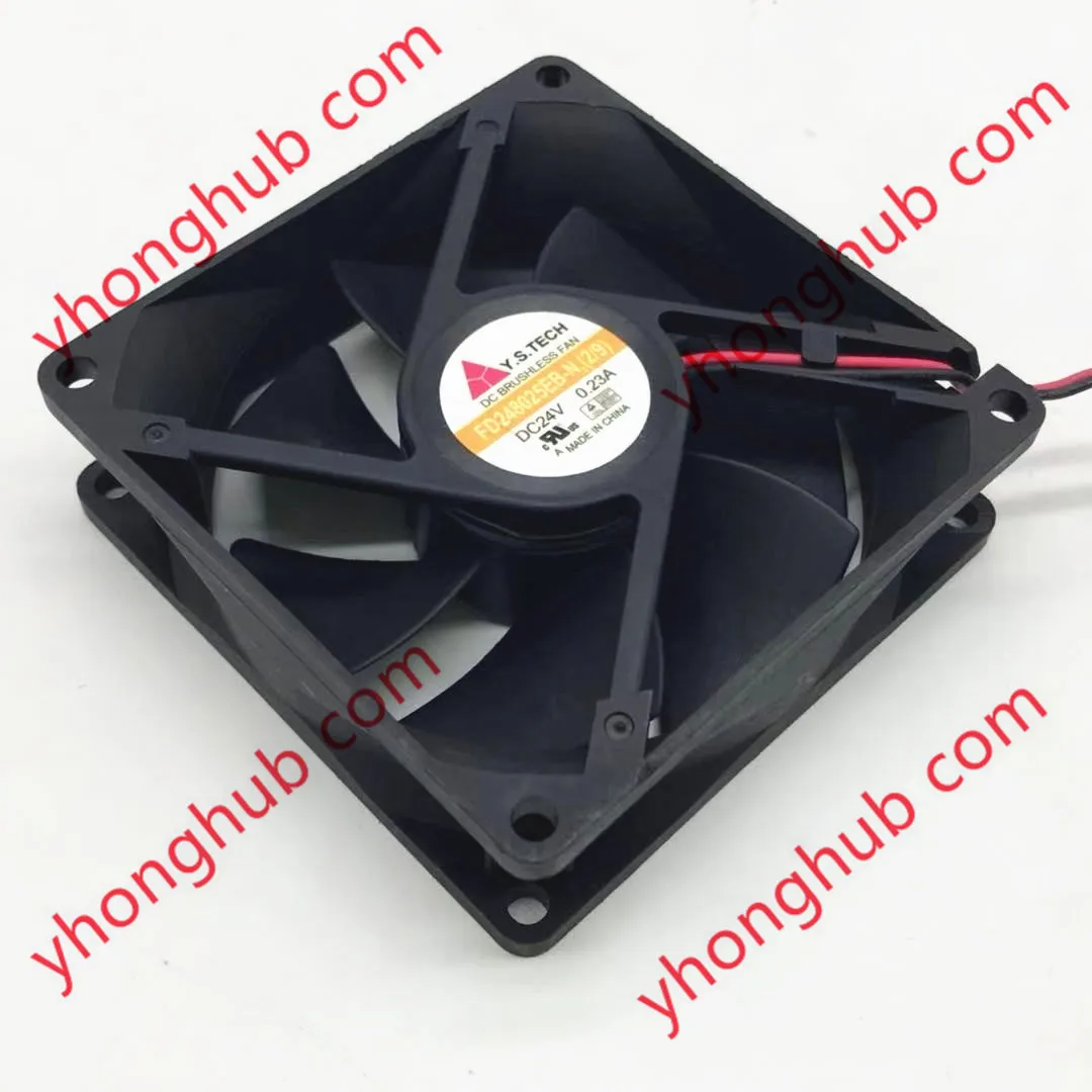 

Y.S TECH FD248025EB-N DC 24V 0.23A 80x80x25mm 2-Wire Server Cooling Fan