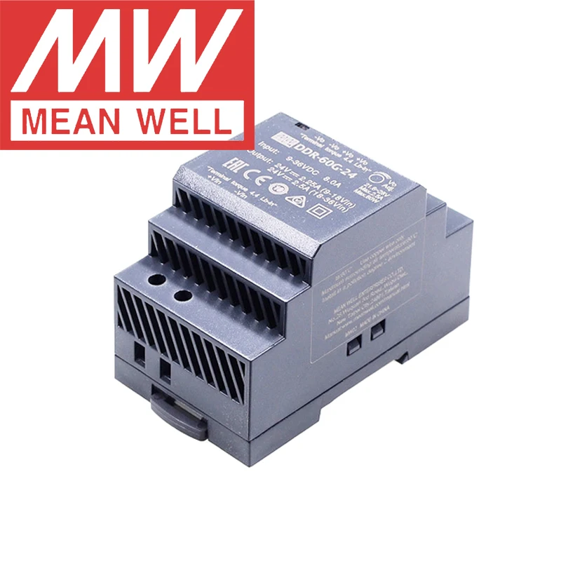 

Original Mean Well DDR-60G-5 Din Rail Type DC-DC Converter meanwell 5V/10.8A/54W DC to DC Power Supply 9-36Vdc input