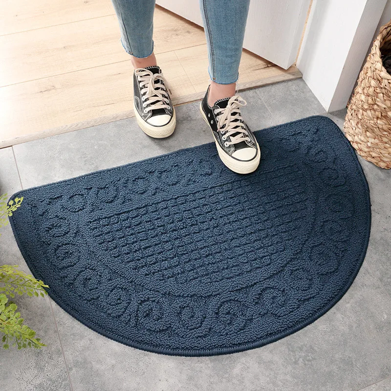 Semicircle Scrape Door Mats, Indoor Dirt Trapper Mat, Non Slip Doormat for Entrance, Doorway Carpet, Floor Mat, Entry Rug Pad