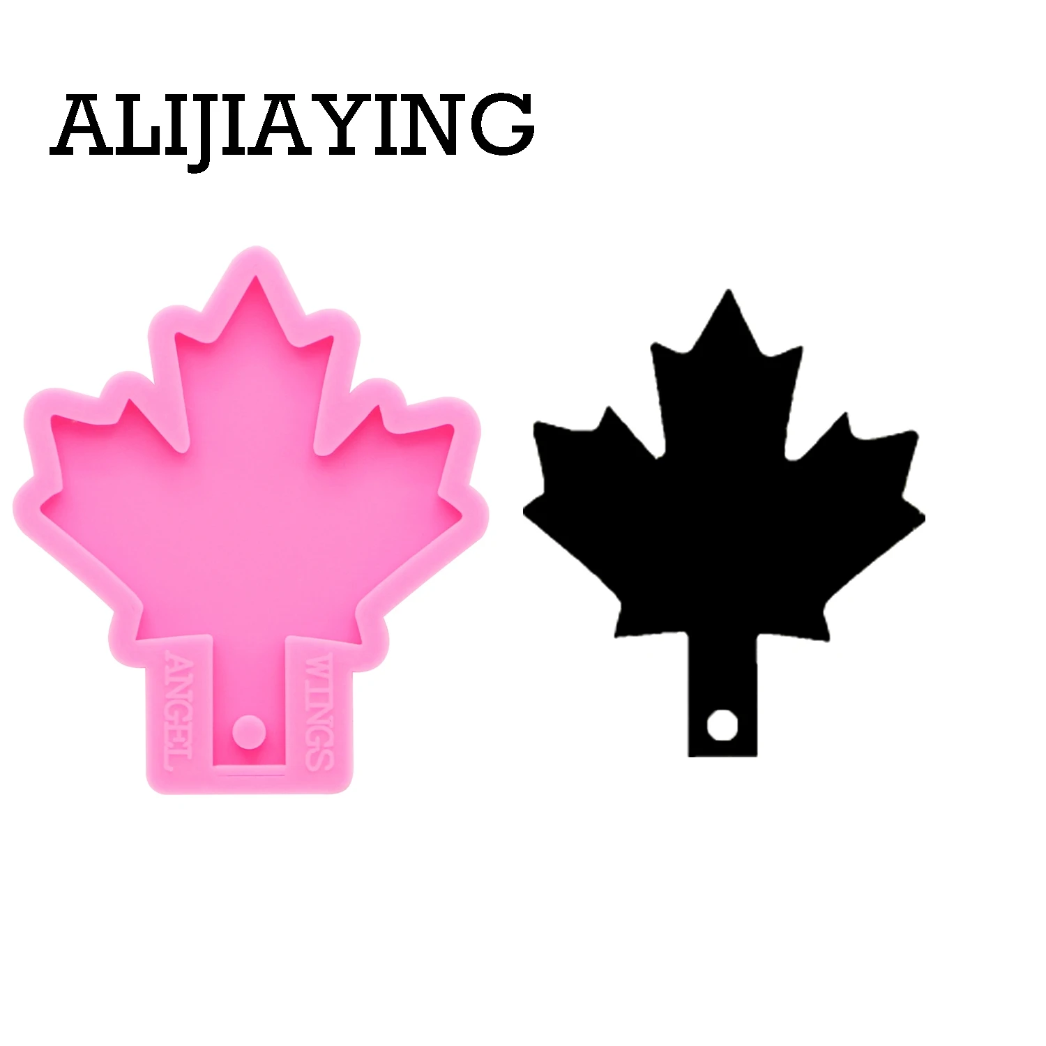 DY0155 Glossy Maple leaf keychain silicone mold DIY Leaves craft keyring pendant for girl jewelry keychains mould