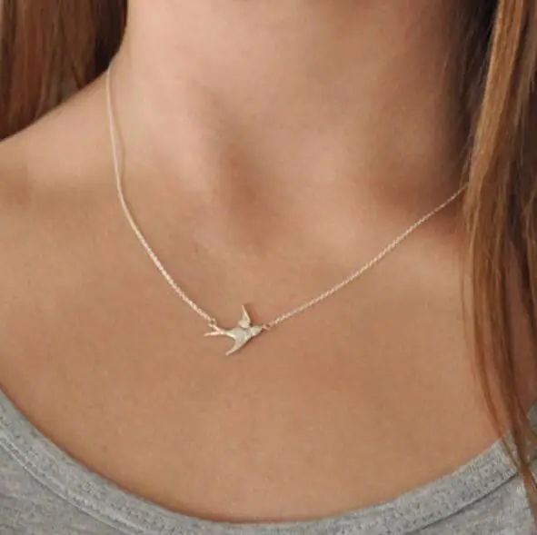 Aihua Heißer Verkauf Hohl Dreieck Herzen Mond Sterne Halsketten für Frauen Colliers Kette Halsketten Bijoux Collier Femme – Detail 13