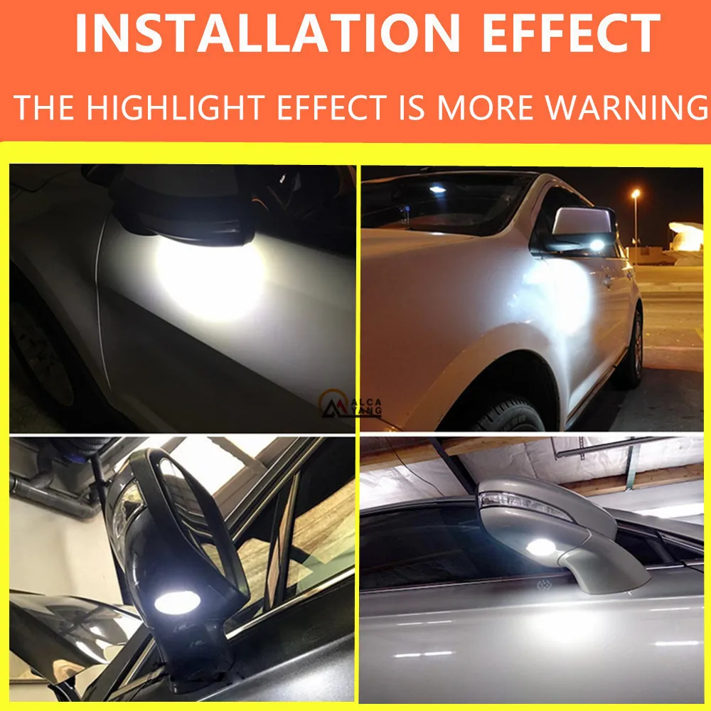 2 Stück 6000K Weiße LED-Seiten-Spiegelleuchten für Skoda Octavia 3 2 5E 1Z 2004-2020 Skoda Superb 3 2 B6 B8 2008-2021 – Detail 7