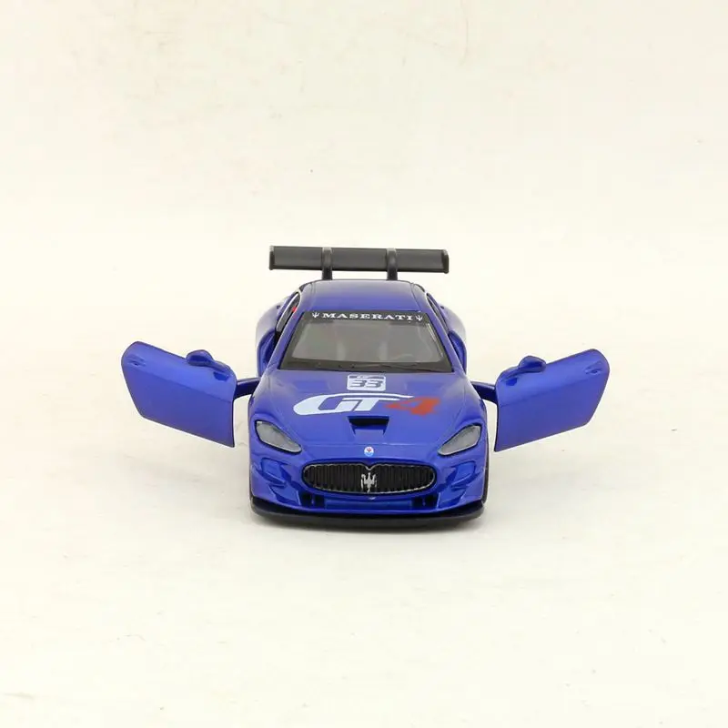 Diecast Metal Toy Model 1:43 Scale Maserati MC GT4 Super Car Pull Back Doors Openable Educational Collection Gift Match Box