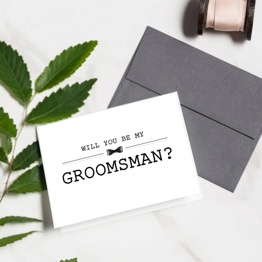 Will You Be My Groomsman Card for Men, Ring Bearer, Usher, Official Cards, Groomsmen Box, Proposal Ideas