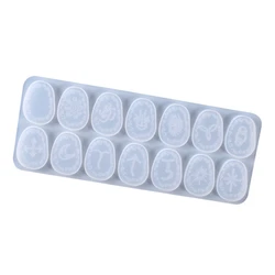 Rune Divination Casting Silicone Mould DIY Crafts Plaster Soap Making Tool Crystal Epoxy Resin Mold