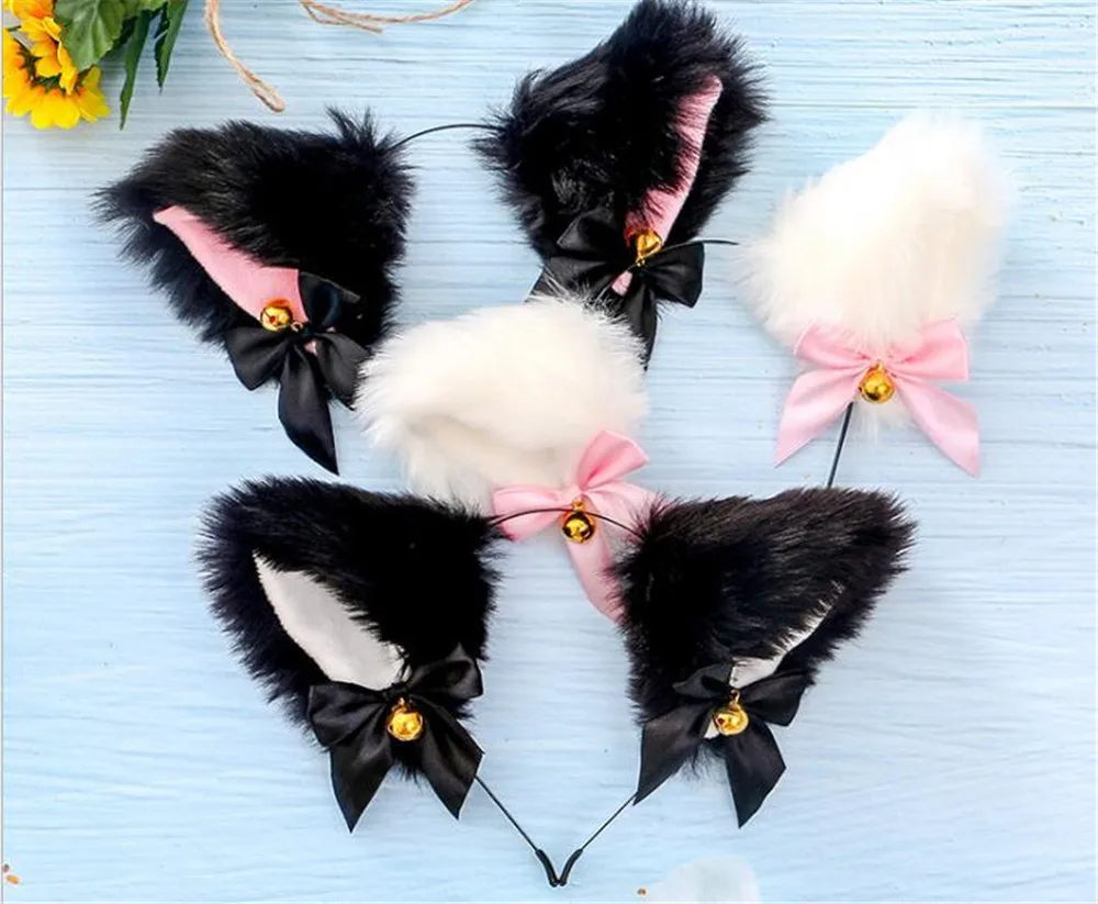 Diadema con orejas de gato y zorro para mujer, accesorios bonitos para el cabello, diadema con Clip para el pelo para fiesta nocturna, Club y Bar