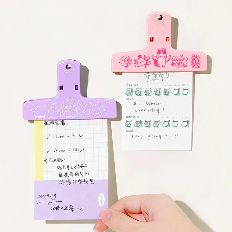 Leuke Bill Map Multifunctionele Magnetische Map Ins Plastic Map Map Koelkast Sticker Bestand Hand Rekening Map Clip