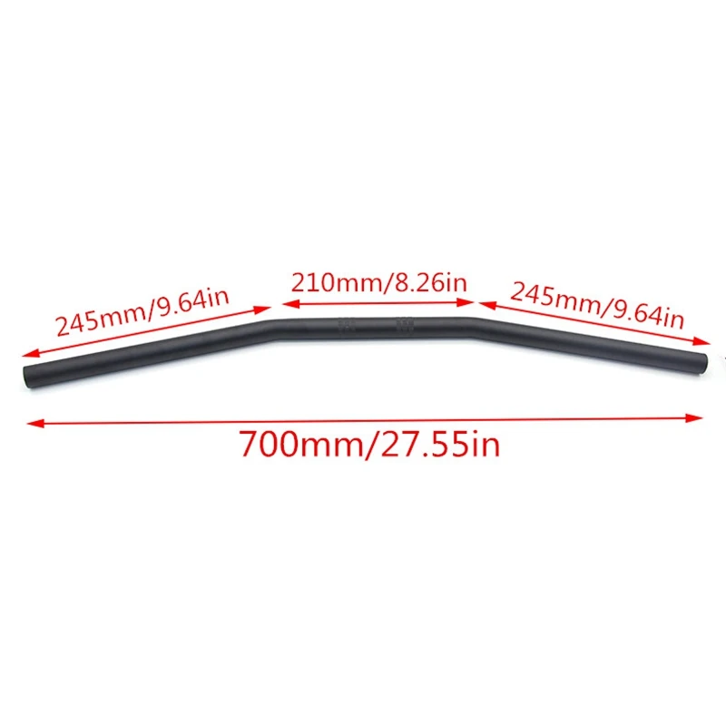 7/8 inch Motorcycle Handlebar 22mm Black Drag Straight Bar Cafe Racer for Honda Kawasaki Yamaha Suzuki Chopper Bobber