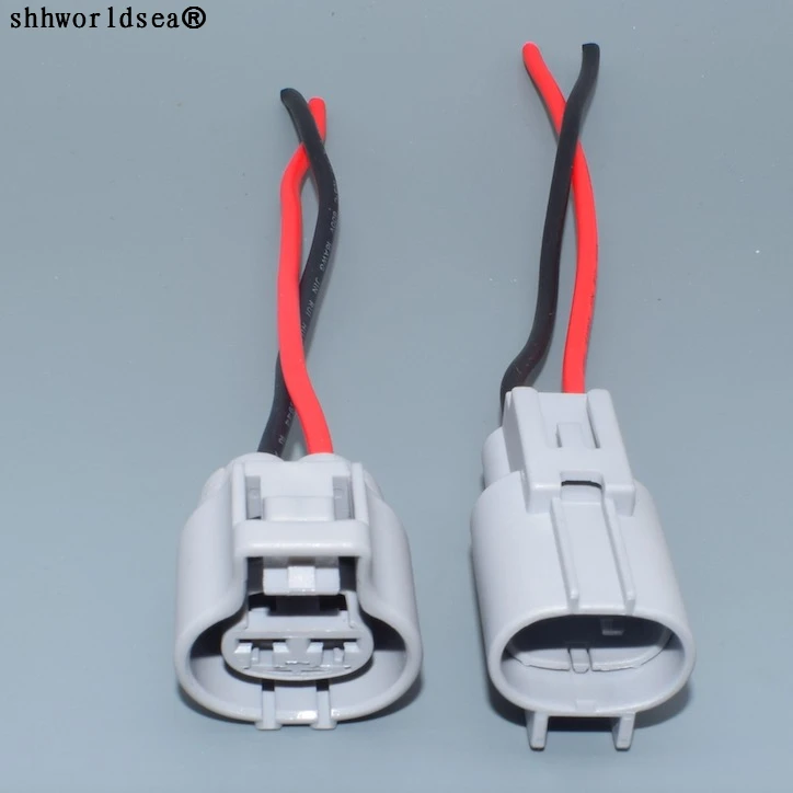 shhworldsea Female Male Auto 2 Pin Electronic Fan Connector Waterproof Use For Toyota Ford Focus Mazda Haima 176142-2 76143-6