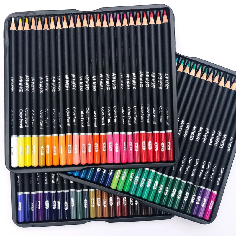 72 Colors Professional Color Pencil Set Iron Box Colored Colour Drawing Pencil Lapices De Colores School Artist Supplies image 4