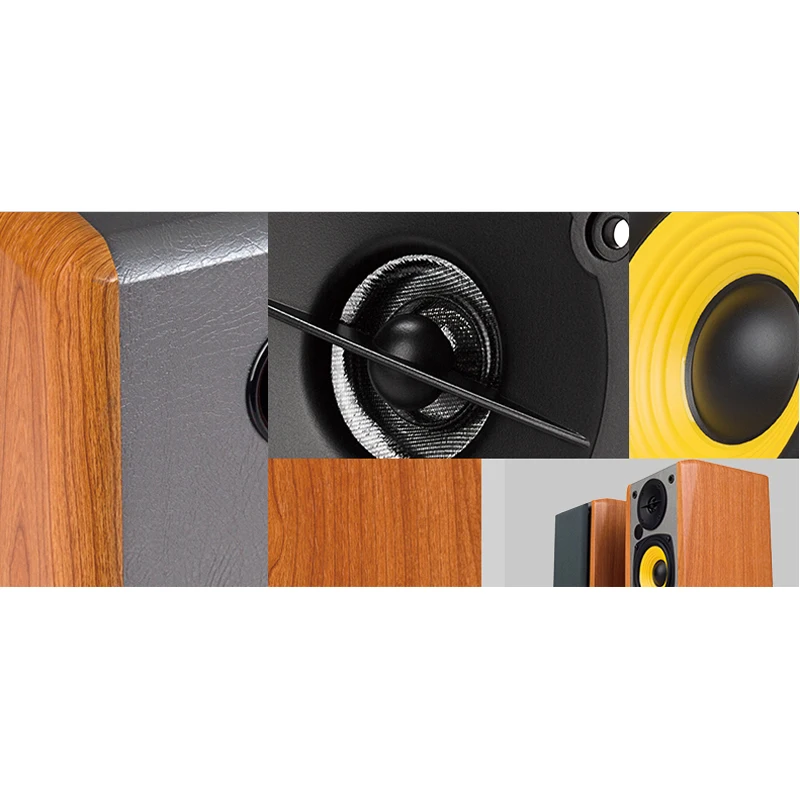 KYYSLB R1000BT سماعة لاسلكية تعمل بالبلوتوث 2.0 قناة نشط المتكلم حاسوب خشبي المتكلم مع مضخم الصوت