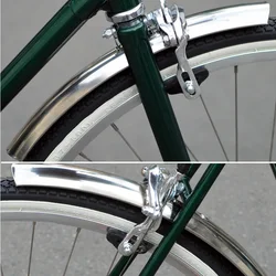 Retro Bike Fender Stainless Steel Mudguard 24/26 Inch 700C City Bicycle Fenders Silver 1Pair