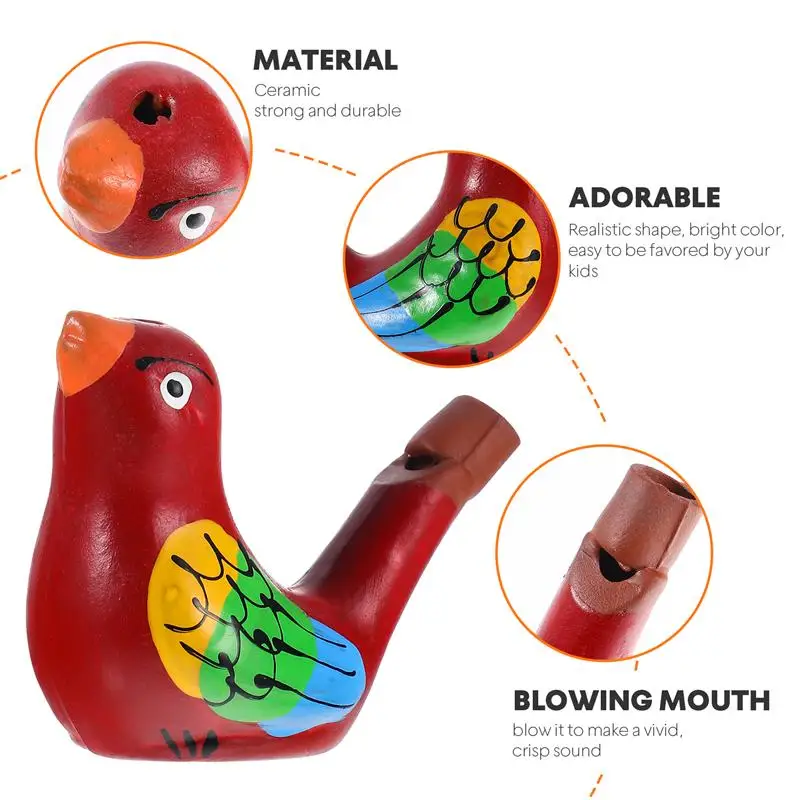 Bird Whistle Whistles Water Ceramicparty Kids Favors S Noise Musical For Call Makers Birds Noisemakers Colorful Bath