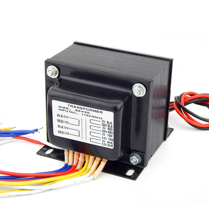 130 W E-Kern-Leistungstransformator EL34 KT88 Kt66 PCB-Röhrenstaubsauger AMP Audioverstärker PCB-Adapter Versorgung Netzteil Ausgangsspannung 230 V 6,5 V