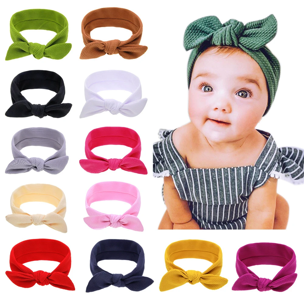 1 PCS Baby Elastic Headband Headwear Girl Hair Bow Knot Infant Newborn Bow Bowknot Clothes Accessories Turban Kids Children