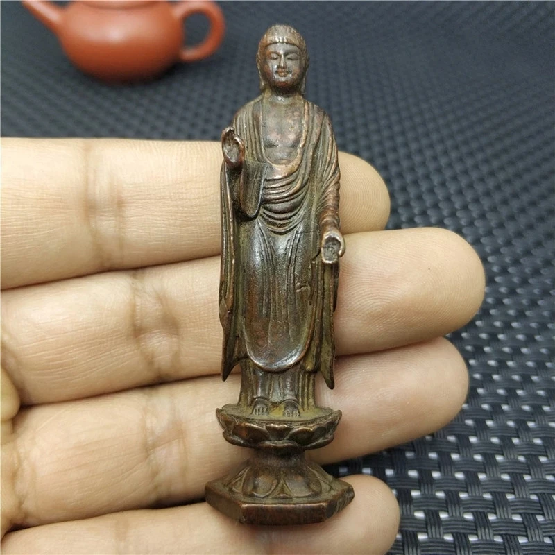 

Chinese bronze sculpture brass carving Buddha Sakyamuni Buddha home decoration safe good luck Buddha statue lucky gift