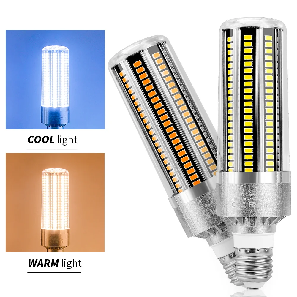 220V E26 LED Bulb 50W 35W 25W Lampara LED E27 Corn Light Bulb LED Lamp 110V Bombillas 5730 No Flicker Light Warehouse Lighting