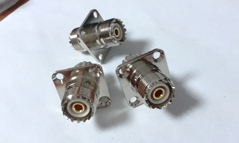 20Pcs Brass New UHF SO239 Female Jack to TNC Male Plug RF Straight Coaxial Adapter UHF to TNC Connector for Radio Antenna