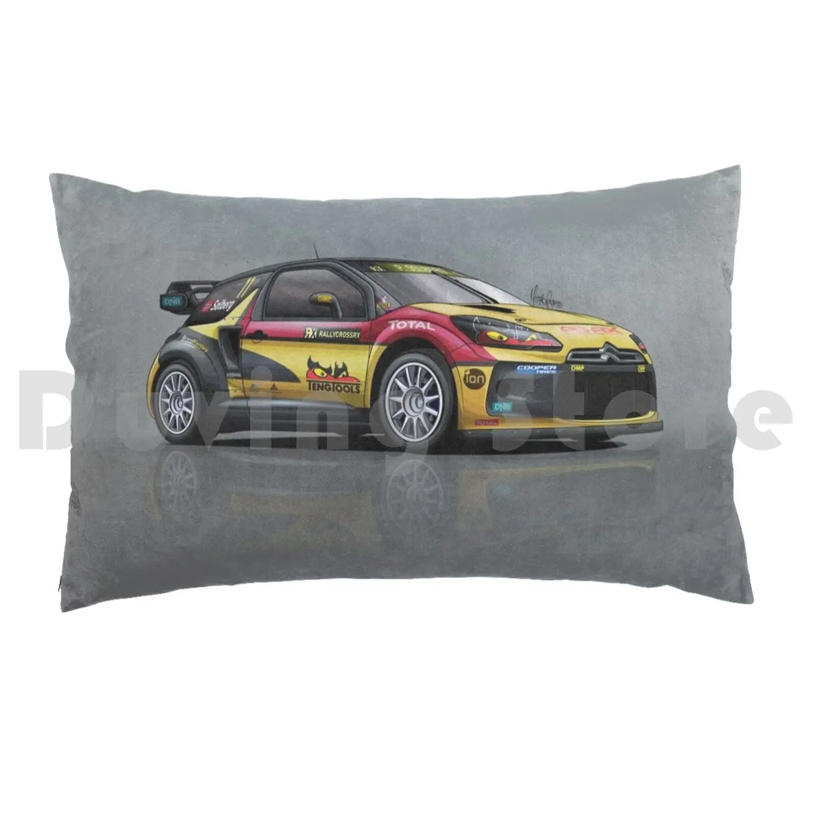 Ds3 Wrx-Petter Solberg #1Pillow case Total Racing Rallycross Petter Solberg Wrx Fiaworldrallycross