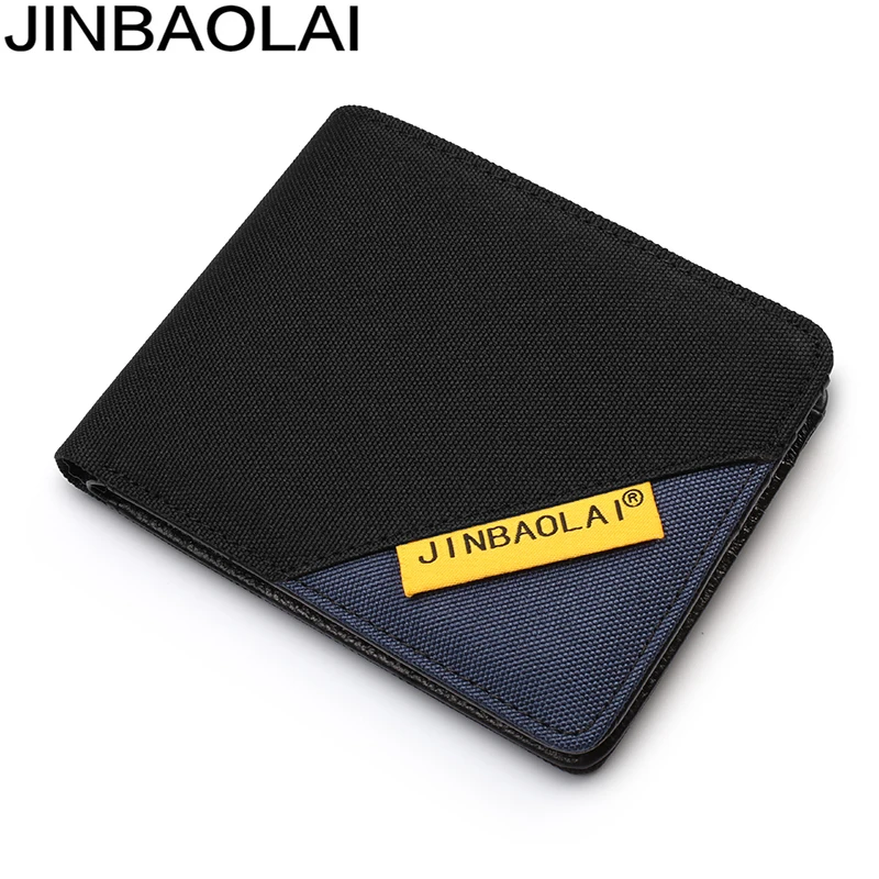 JINBAOLAI Men's Wallet 2020 Genuine Leather Wallet Men Credit Card Holder Fashion Splicing Wallet Coin Purse Cartera Para Hombre