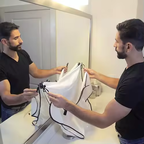 Male Shaving Apron Beard Catcher Cape Care Bib Face Shaved Hair Adult Bibs Shaver Cleaning Hairdresser Gift for Man Clean Apron - Image 2