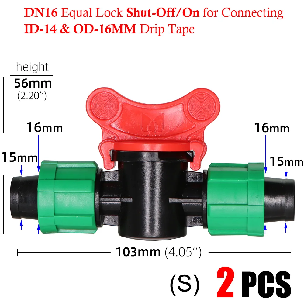 16mm 20mm 25mm 4/7mm 8/11mm zawór odcinający wąż ogrodowy Waterstop Barb złącze 1/4 \'\'1/2\'\' 3/4 \'\'armatura do nawadniania kropelkowego