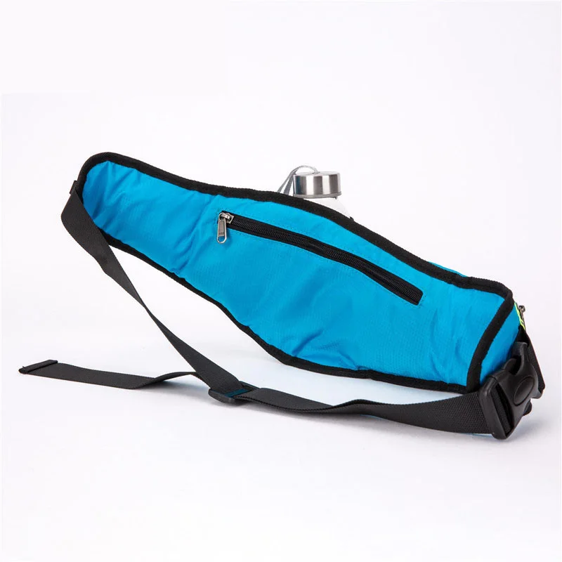 Women Men Marathon Running Waist Bag Hydration Belt Reflective Sport Bag Waterproof Jogging Gym Waist Pack Without Water Bottle