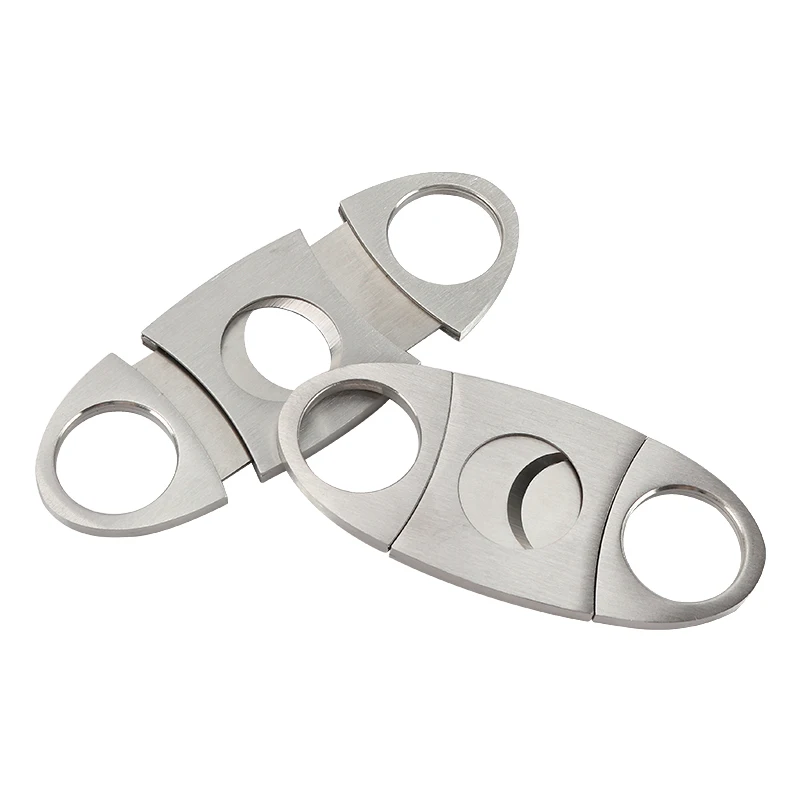 Double Blades Cutter Cigar Knife Pocket Classic Cigar Guillotine Stainless Steel Scissors Shears Household Accessories