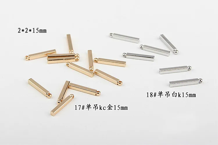 Handmade Korean Diy Accessories Ear Stud Earrings Materials Can Hang Sticks, Pendants, Tassels Square Copper Rods