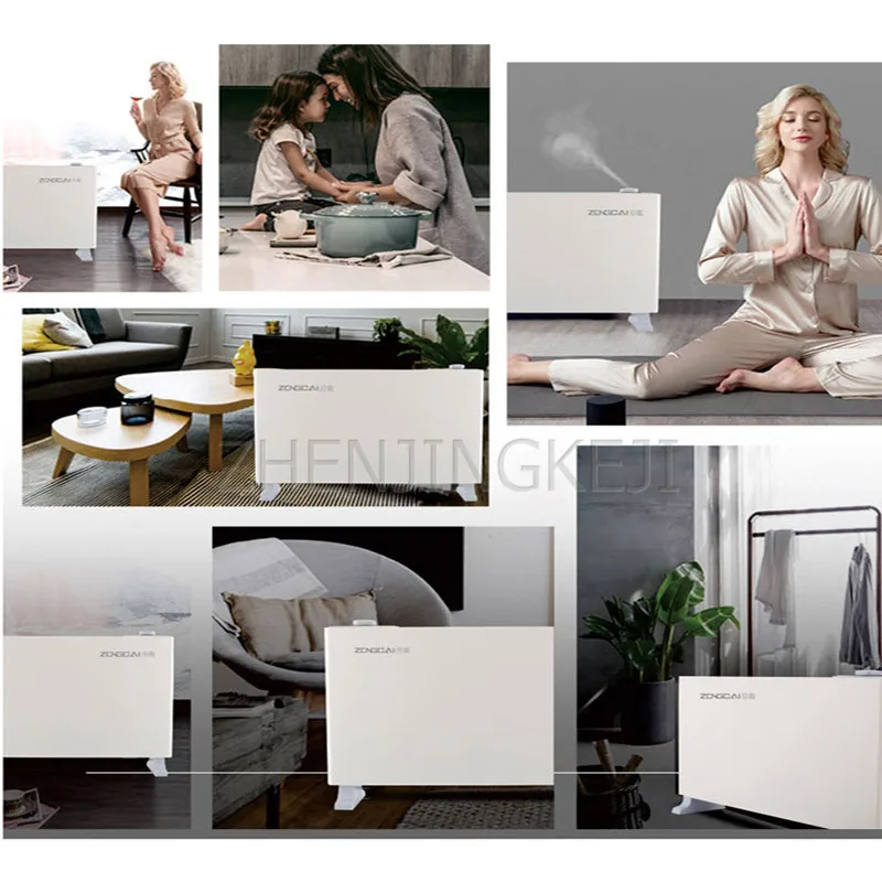 ポータブルリモコン付きウォームヒーター,空気加湿器,対流型保湿剤,調整可能なサーモスタット,家庭用,リビングルーム,2200W