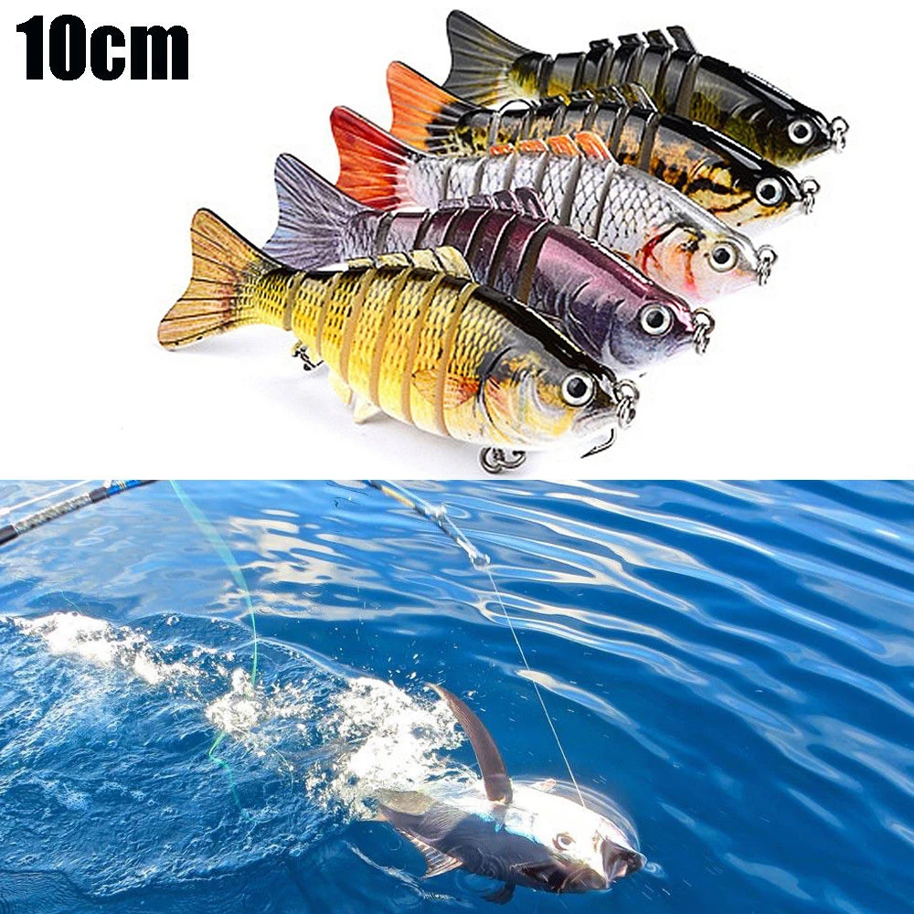 10cm Fishing Lure Multi Segments Jointed Hard Bait Wobblers Swimbait Crankbait Swim Bass Fishing Tackle For Bass Isca Crankbait