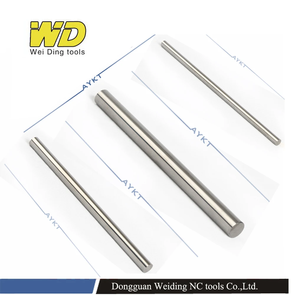 Barra redonda do carboneto da haste do carboneto da resistência contínua da resistência do desgaste alta barra das hastes redondas do cnc de aykt 1 pces ferramentas de trituração 2mm 3mm 4mm 5mm 6mm