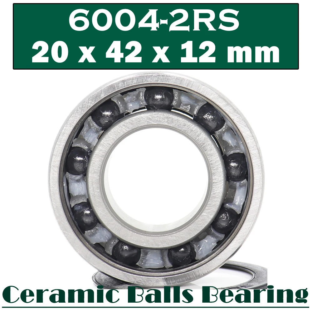 6004 Hybrid Ceramic Bearing 20*42*12 mm ( 1 PC ) Bicycle Bottom Brackets Spares 6004RS Si3N4 Ball Bearings