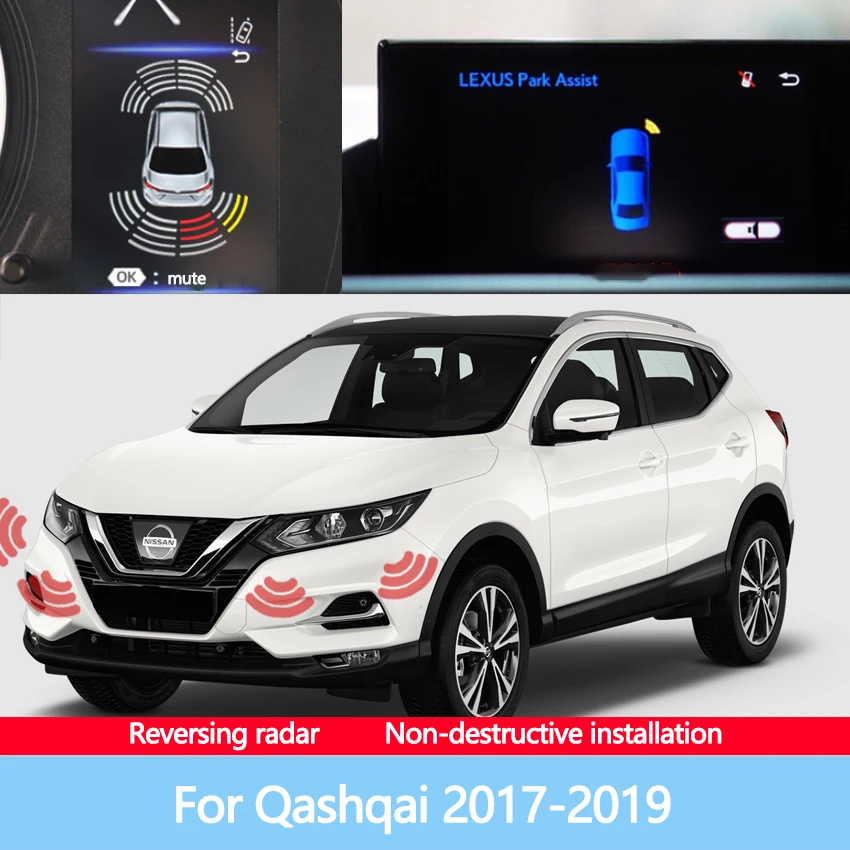 

Built-in Installation Front Rear Radar Sound Alarms For Car Reversing Images Suitable For Nissan Qashqai 2017-2019