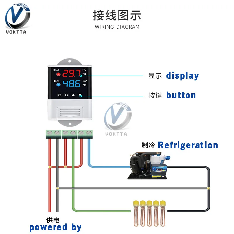 AC 110V 220V DTC2210 Microcomputer termostato intelligente termostato digitale elettronico regolatore di temperatura raffreddamento riscaldamento