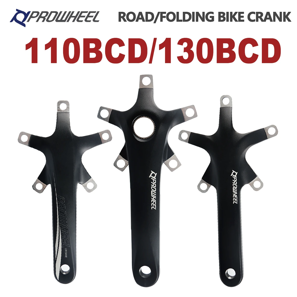 

Prowheel Bicycle Crank Arm 110BCD 130BCD Sprocket 170mm 172.5mm Road Bike Crankset Folding Bike Bottom Bracket