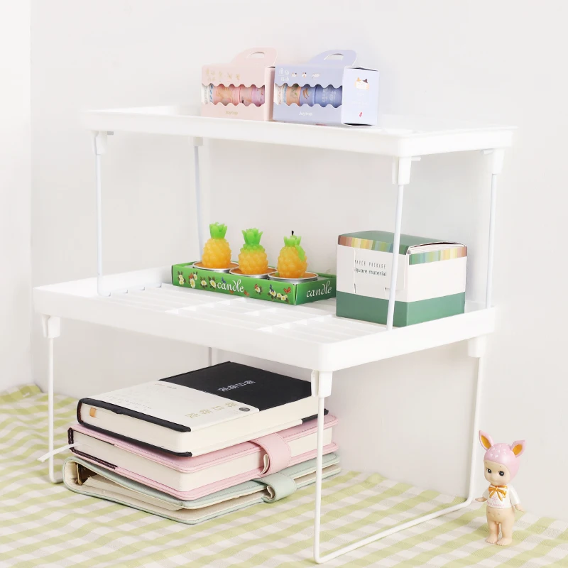 ins no printing style simple folding storage rack learning desk surface barrier elevated hand account stationery debris rack