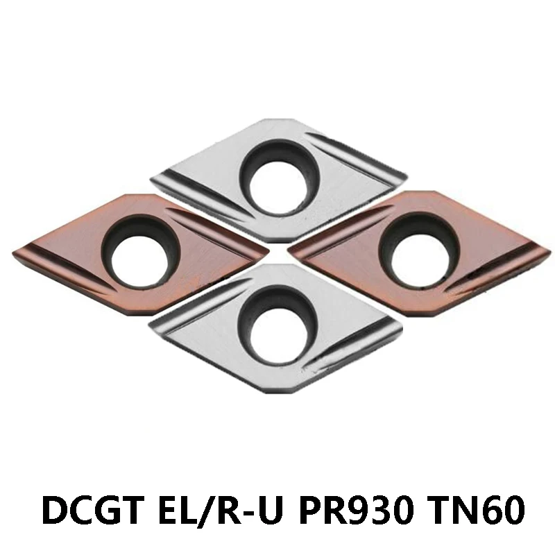 

Original DCGT DCGT070202 DCGT070204 DCGT11T301 DCGT11T302 DCGT11T304 EL-U ER-U PR930 TN60 TT530 CNC Turning Carbide Inserts