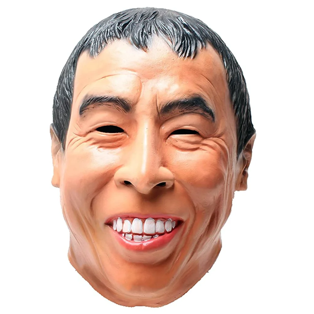 Latex Young Man Mask Adult Size Smile Face Realistic Human Male Mask Halloween Party Fancy Dress