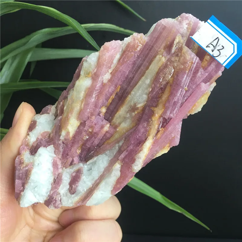 Natural  Pink Tourmaline Crystal Mineral Association Rough Stone Specimen Rock Rare