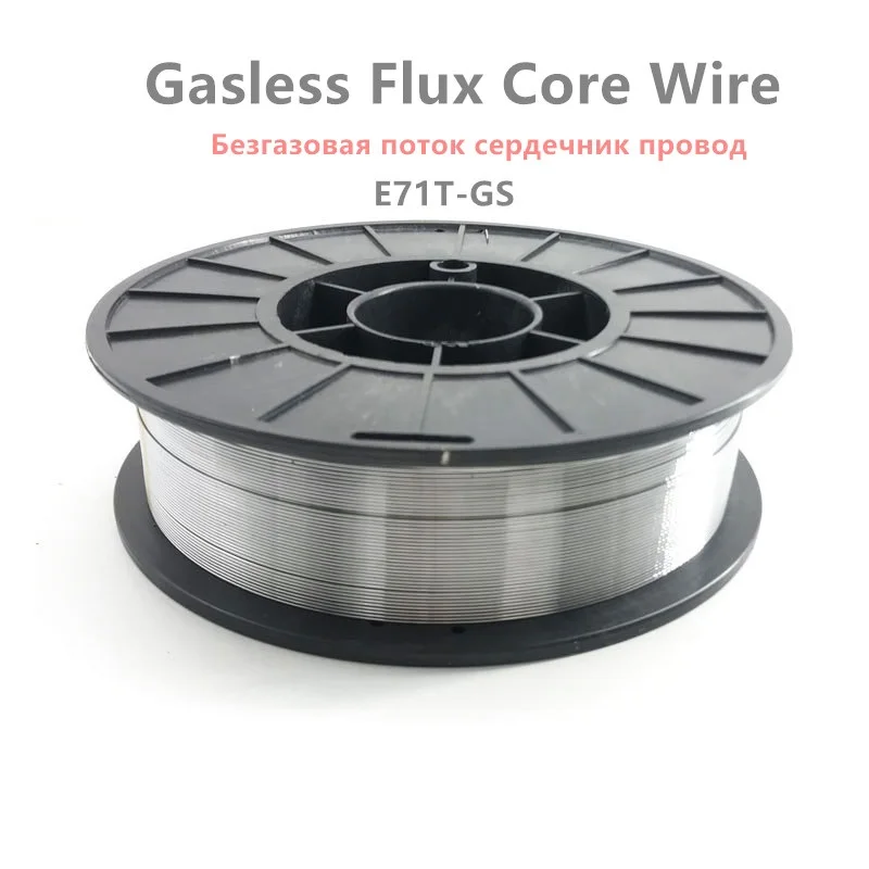 Cable de soldadura sin gas con núcleo fundente de 0,5 KG/1 KG E71T-GS, alambre de soldadura de acero sin Gas o MIG, alambre de soldadura auto