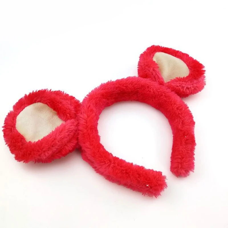 Soft Bear Ears Headbands Plush Mouse Ears Hair Hoop for Washing Face Cartoon Animal Hairbands Halloween Costume