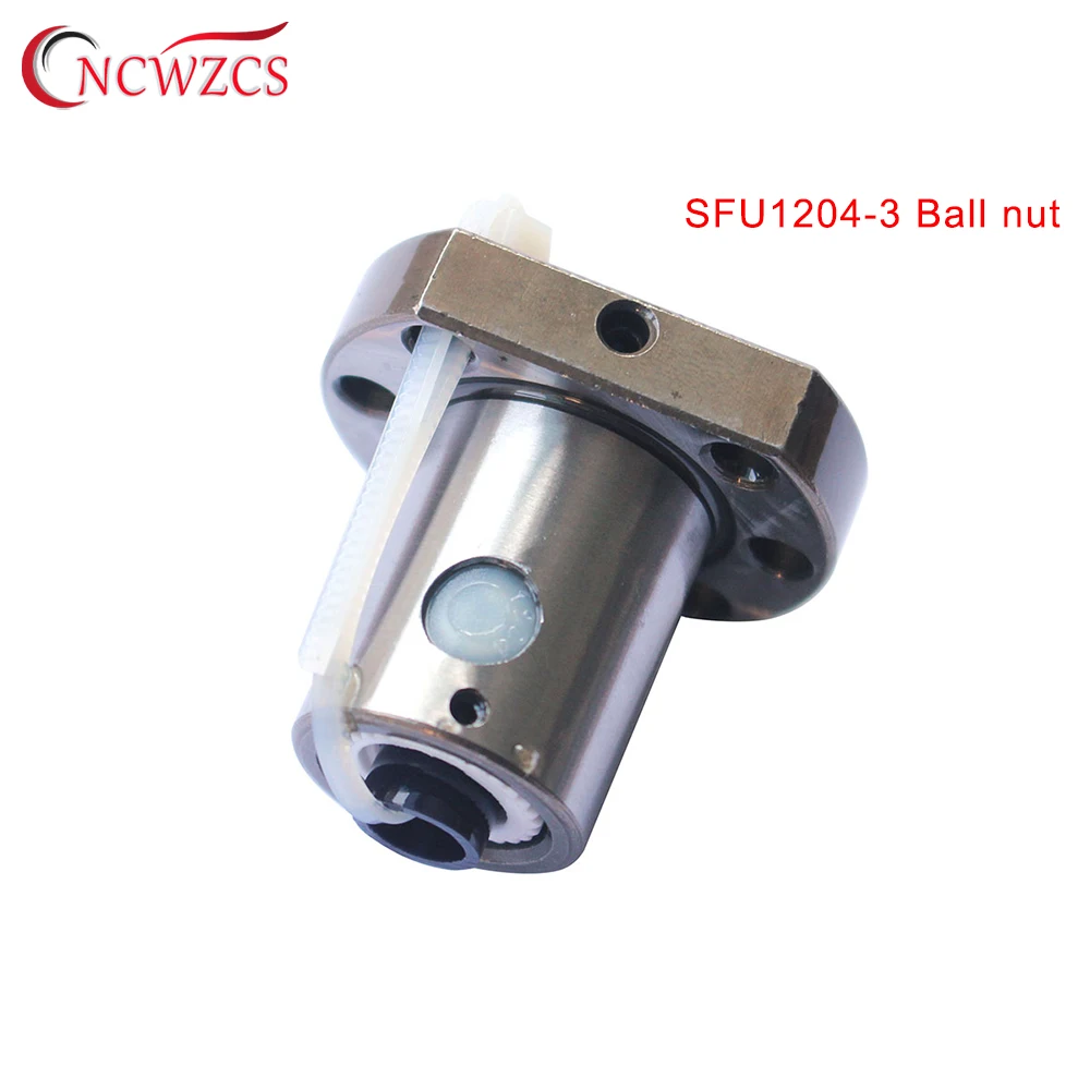 1pcs SFU1204-3 Ballscrew nut 12mm ball screw RM1204 flange single ball nut for 1204 nut housing bracket CNC Carving machined