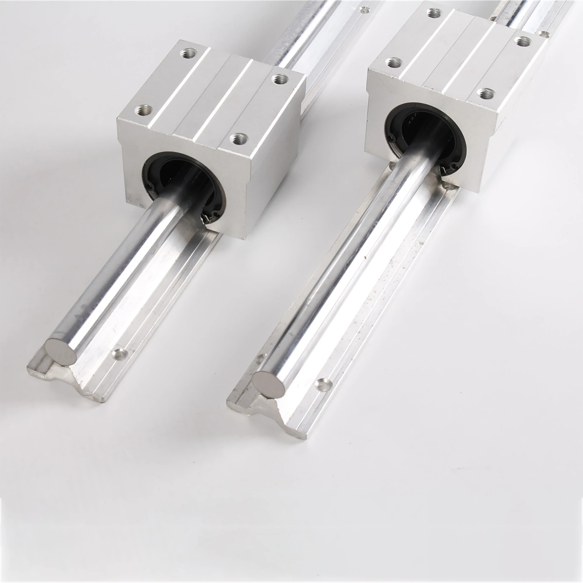 2Pcs SBR16 Linear Rail Guide 300 400 500 600 1000 1200 1500mm + 4pcs SBR16UU Linear Bearing Block Linear Rail Set