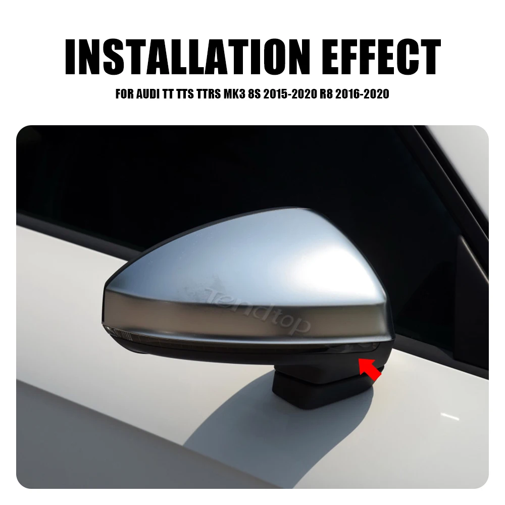 For Audi TT TTS MK3 8S 2015-2020 TTRS R8 Accessories Dynamic Turn Signal LED Side Mirror Indicator Blinker Sequential Light view 6