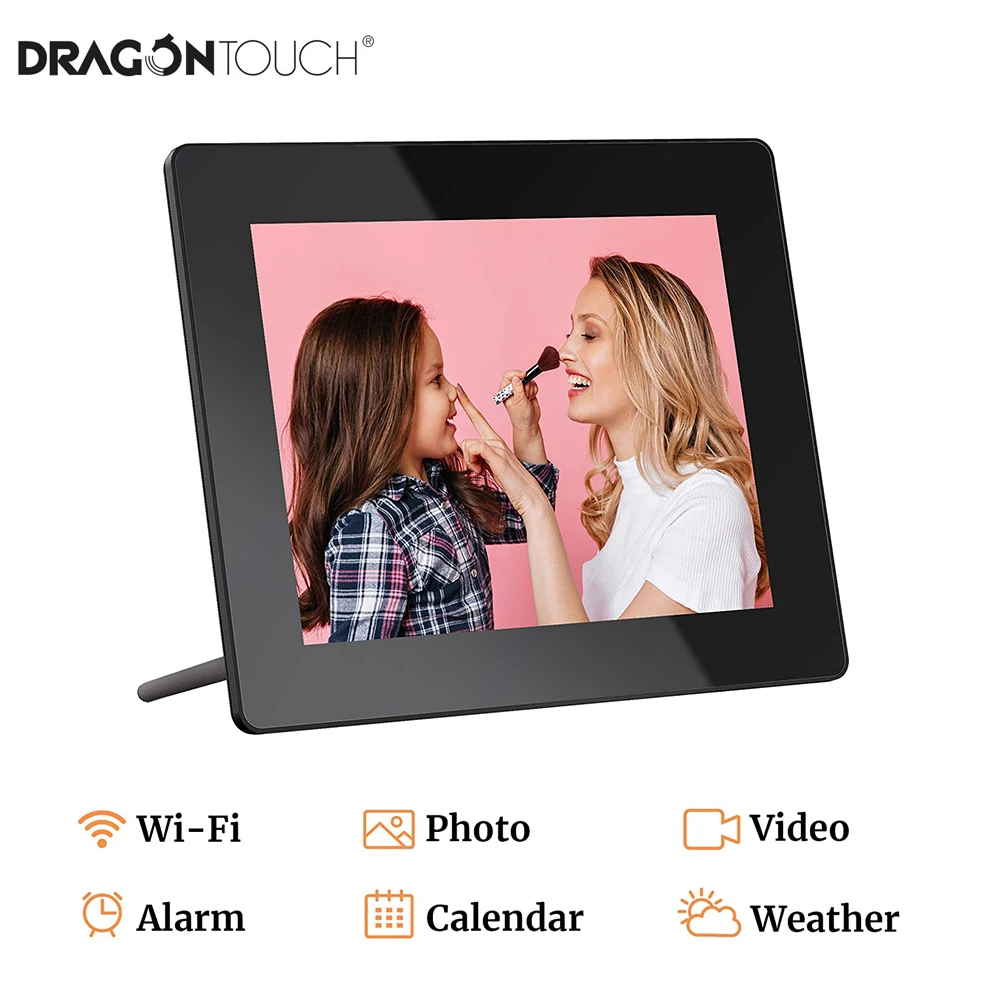 

Dragon Touch Digital Photo Frame Classic8 Wifi 8Inch HD IPS Touch Screen Wireless Picture Frame Share Photos Video via App Email