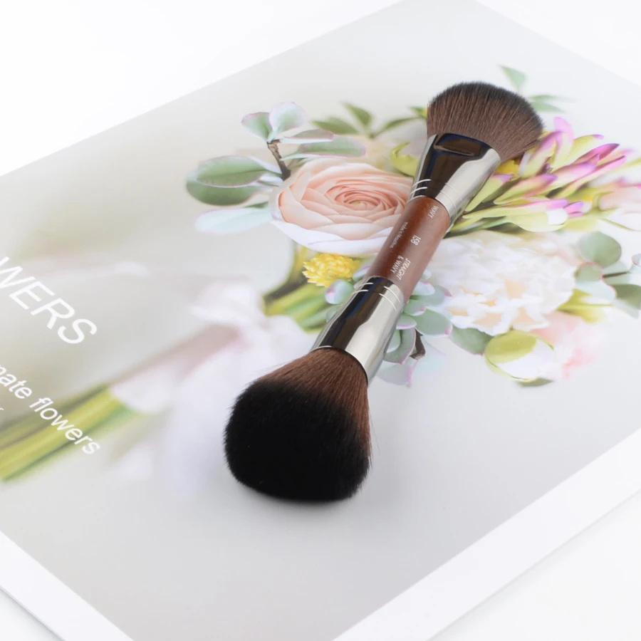 1 piece Dual-ended powder Makeup brush #158 Sculpting brush Blusher Natural wood synthetic hair Professional Make up