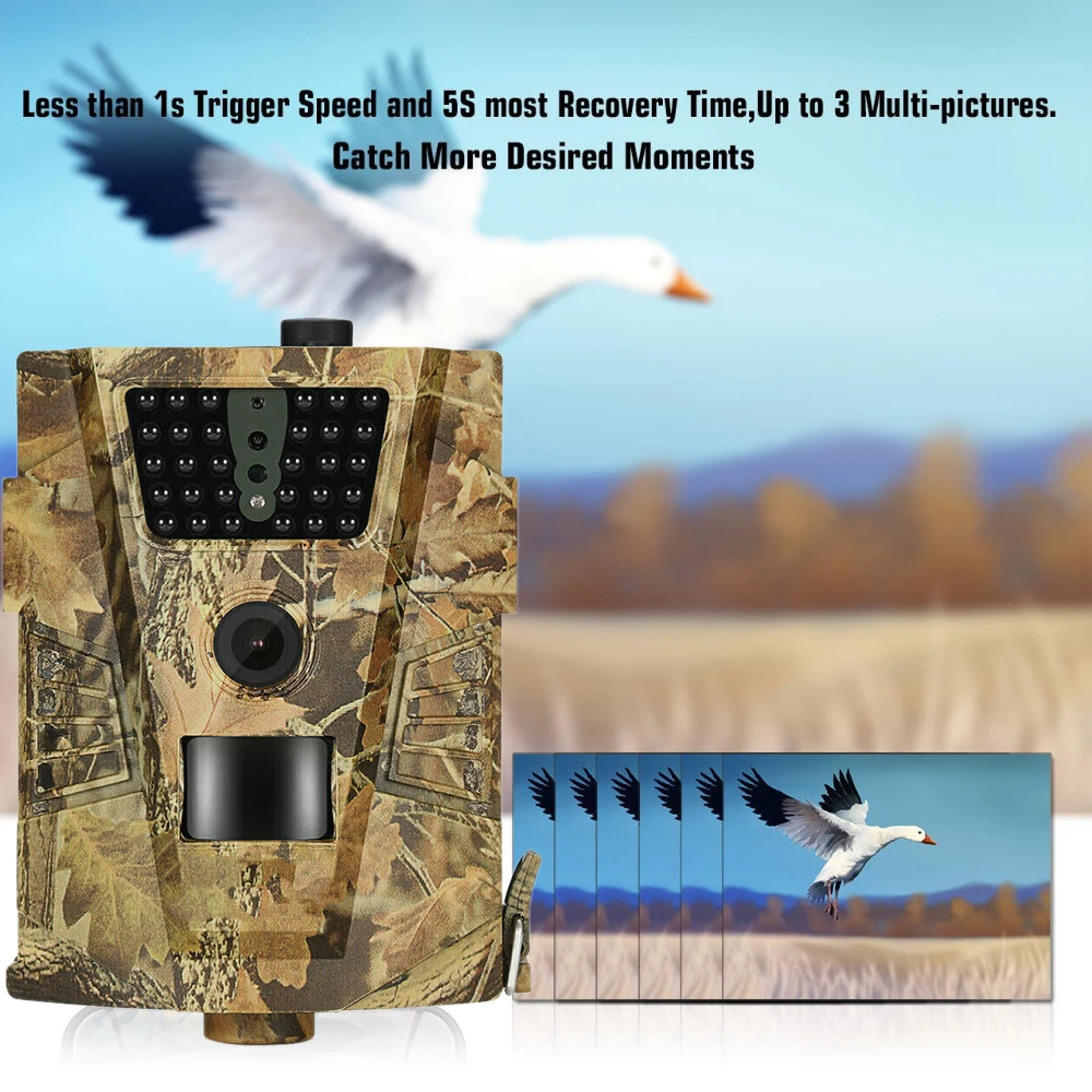 Trail Camera 12MP 1080P Hunting Cameras  850nm IR LED  IP54 Waterproof  Wildlife Photo Traps  Night Vision HT001B